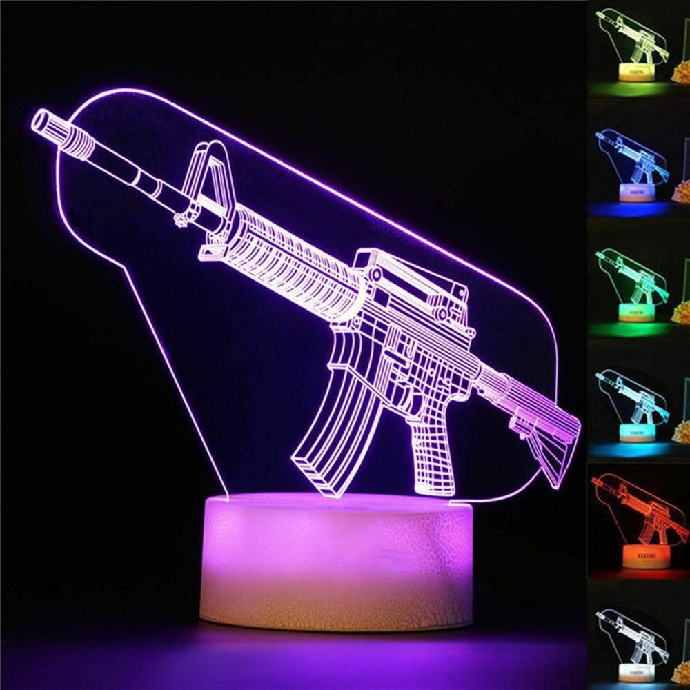 เกมปืนไรเฟิล 3d Led Night Ligh - Accessories For Your Gaming Room บทวิจารณ์และราคา